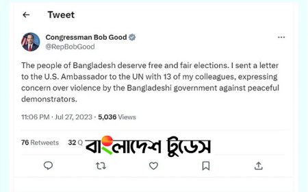 বাংলাদেশ বিষয়ে জাতিসংঘে মার্কিন দূতকে ১৪ কংগ্রেস সদস্যের চিঠি