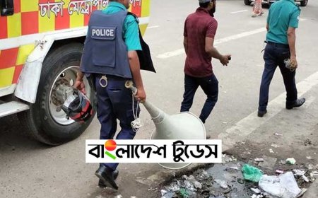 গাবতলী থেকে বিএনপির মাইক খুলে নিয়েছে পুলিশ