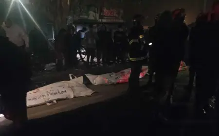 বগুড়ার সান্তাহারে ট্রাকচাপায় তিন বন্ধু নিহত